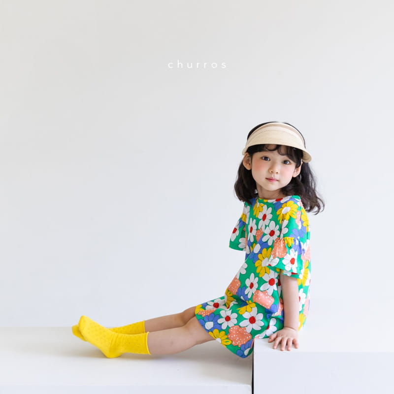 CHURROS - Korean Children Fashion - #Kfashion4kids - Sugar Flower One-piece - 7