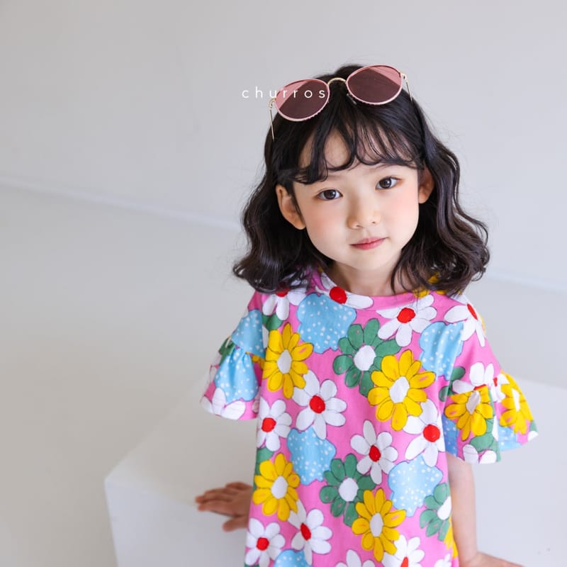 CHURROS - Korean Children Fashion - #Kfashion4kids - Sugar Flower One-piece - 8