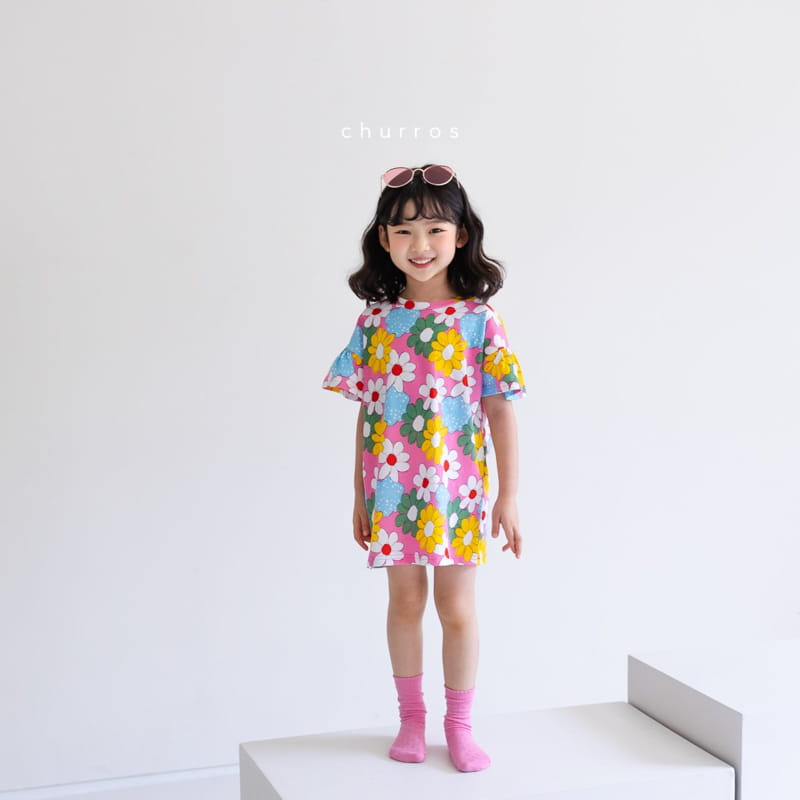 CHURROS - Korean Children Fashion - #Kfashion4kids - Sugar Flower One-piece - 9