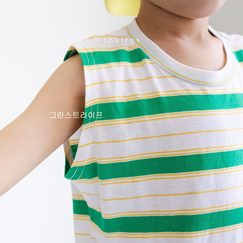 CHURROS - Korean Children Fashion - #Kfashion4kids - Stripes Sleeveless - 9