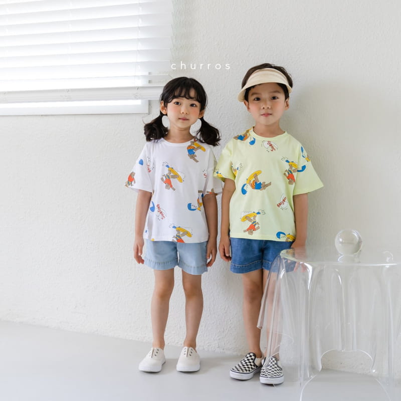 CHURROS - Korean Children Fashion - #Kfashion4kids - Surfing Pattern Tee - 2