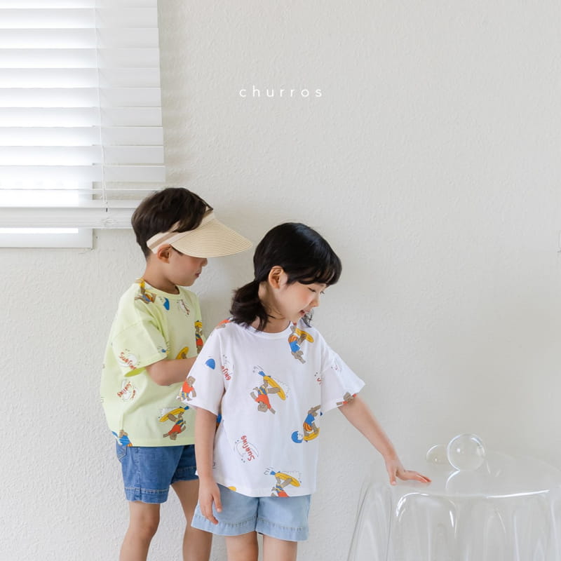 CHURROS - Korean Children Fashion - #Kfashion4kids - Surfing Pattern Tee - 3