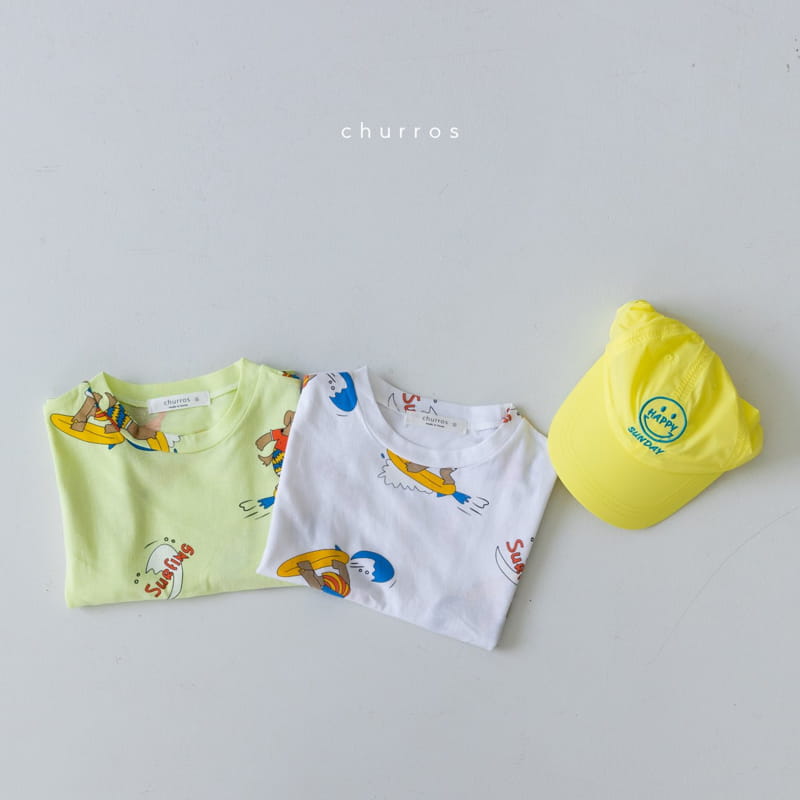 CHURROS - Korean Children Fashion - #Kfashion4kids - Surfing Pattern Tee - 4