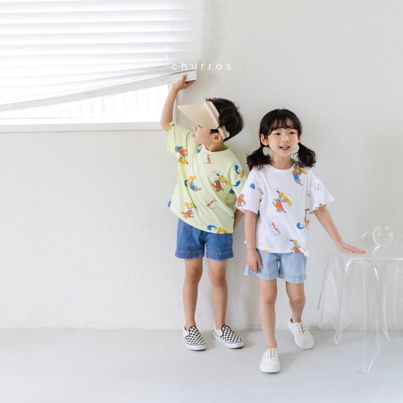 CHURROS - Korean Children Fashion - #Kfashion4kids - Surfing Pattern Tee - 6