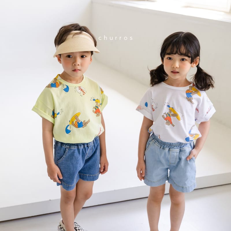 CHURROS - Korean Children Fashion - #Kfashion4kids - Surfing Pattern Tee - 8
