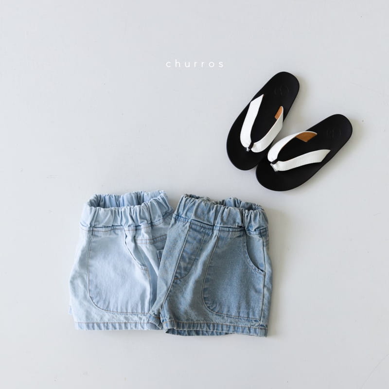 CHURROS - Korean Children Fashion - #Kfashion4kids - Pocket Denim Shorts - 7