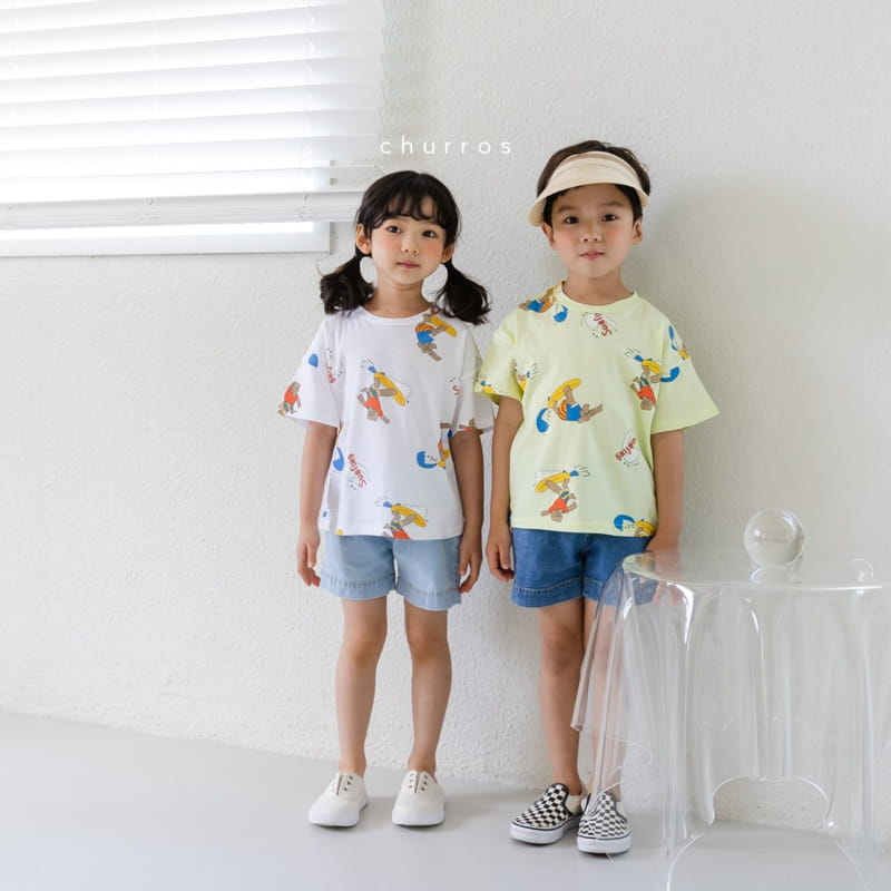 CHURROS - Korean Children Fashion - #Kfashion4kids - Nimo Bending Denim Shorts