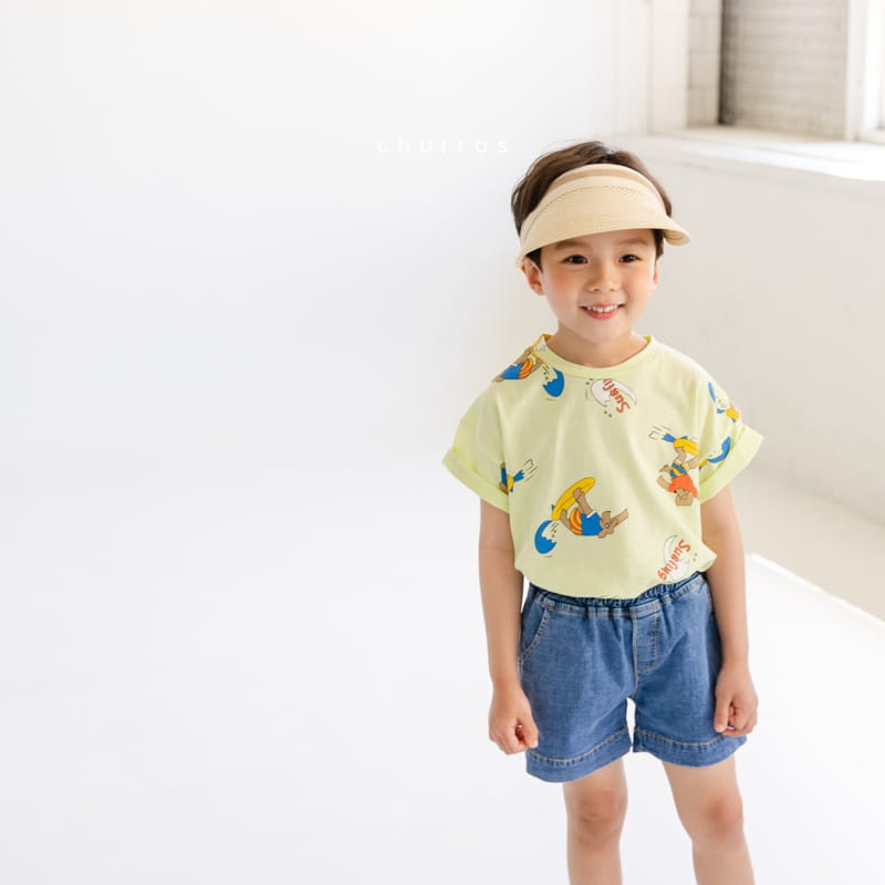 CHURROS - Korean Children Fashion - #Kfashion4kids - Nimo Bending Denim Shorts - 10