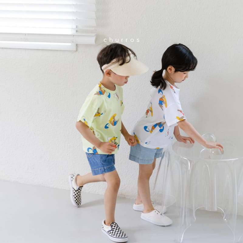 CHURROS - Korean Children Fashion - #Kfashion4kids - Nimo Bending Denim Shorts - 3
