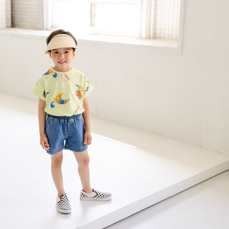 CHURROS - Korean Children Fashion - #Kfashion4kids - Nimo Bending Denim Shorts - 9