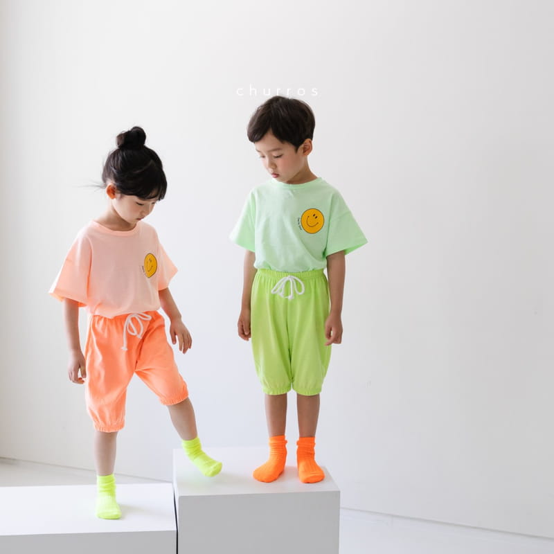 CHURROS - Korean Children Fashion - #Kfashion4kids - Neon Capri Jogger Pants - 11