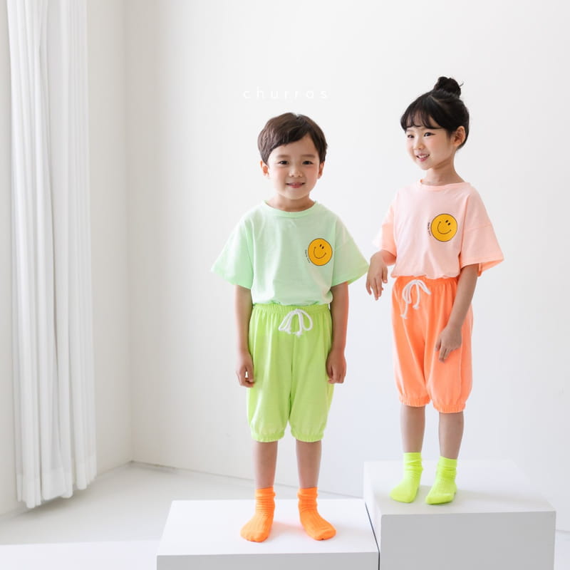 CHURROS - Korean Children Fashion - #Kfashion4kids - Neon Capri Jogger Pants - 4