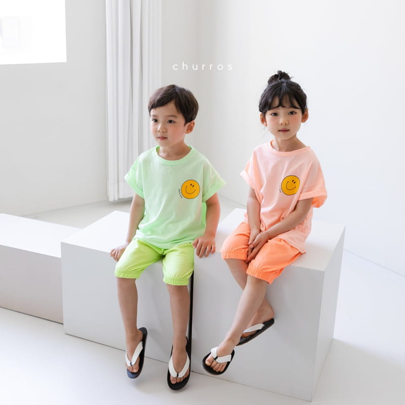 CHURROS - Korean Children Fashion - #Kfashion4kids - Neon Capri Jogger Pants - 6