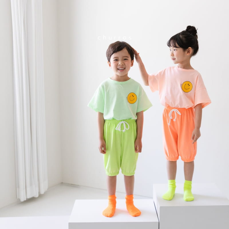 CHURROS - Korean Children Fashion - #Kfashion4kids - Neon Capri Jogger Pants - 7