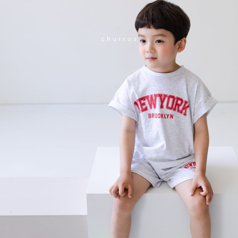 CHURROS - Korean Children Fashion - #Kfashion4kids - New York Top Bottom Set - 11