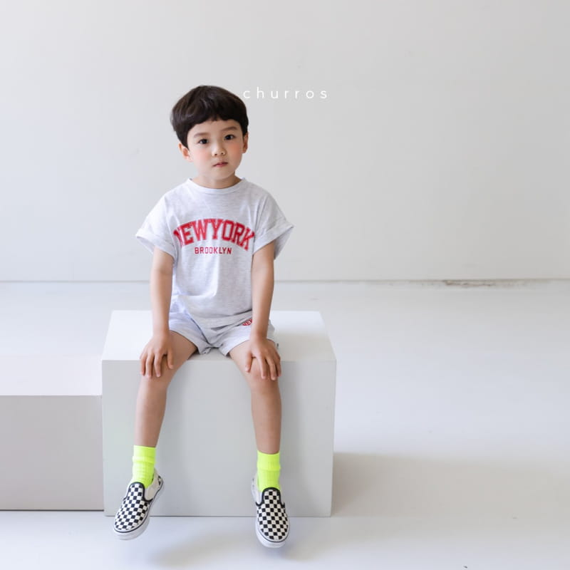 CHURROS - Korean Children Fashion - #Kfashion4kids - New York Top Bottom Set - 3