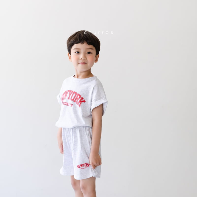 CHURROS - Korean Children Fashion - #Kfashion4kids - New York Top Bottom Set - 4