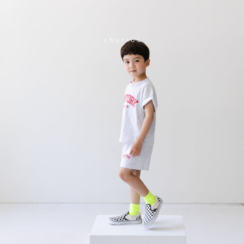 CHURROS - Korean Children Fashion - #Kfashion4kids - New York Top Bottom Set - 6