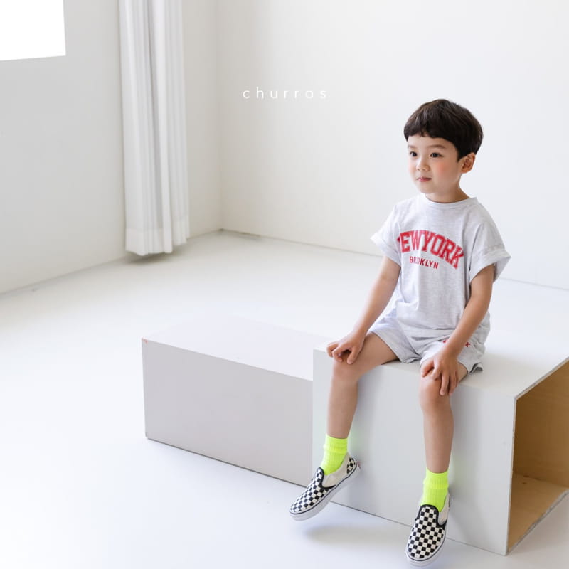 CHURROS - Korean Children Fashion - #Kfashion4kids - New York Top Bottom Set - 9