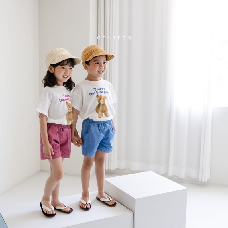 CHURROS - Korean Children Fashion - #Kfashion4kids - Bear Soldier Painting Tee - 10