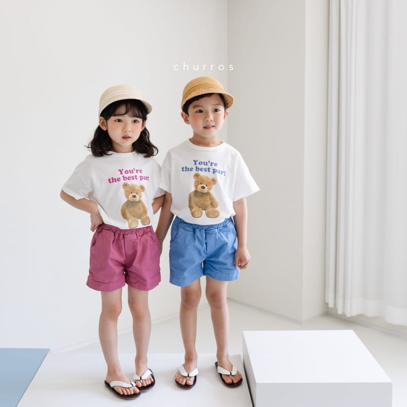 CHURROS - Korean Children Fashion - #Kfashion4kids - Bear Soldier Painting Tee - 8