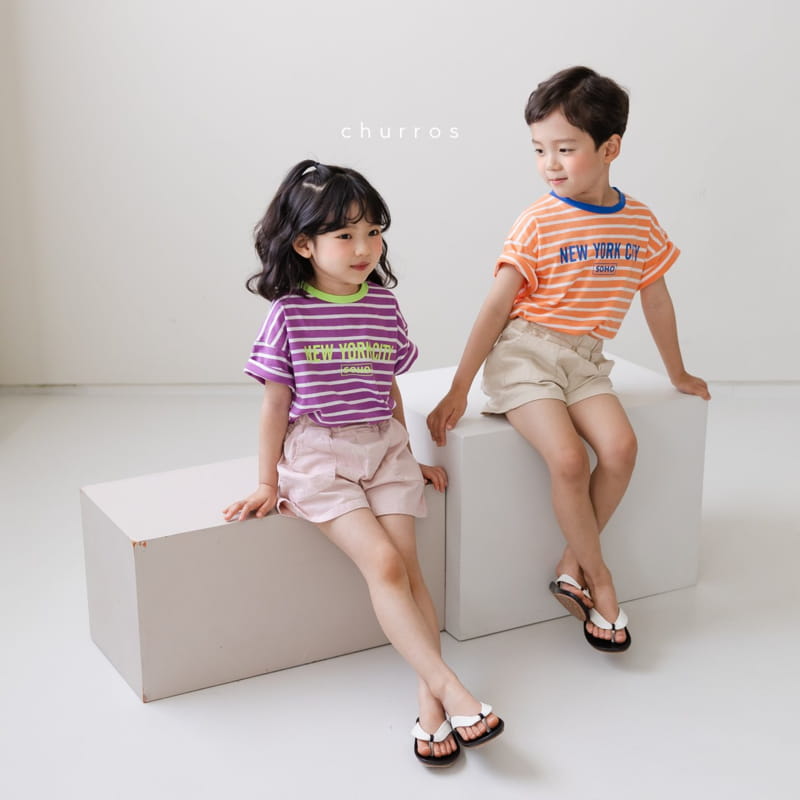 CHURROS - Korean Children Fashion - #Kfashion4kids - Soho Painting Stripes Tee - 2