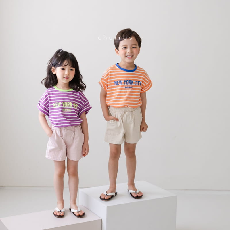 CHURROS - Korean Children Fashion - #Kfashion4kids - Soho Painting Stripes Tee - 7