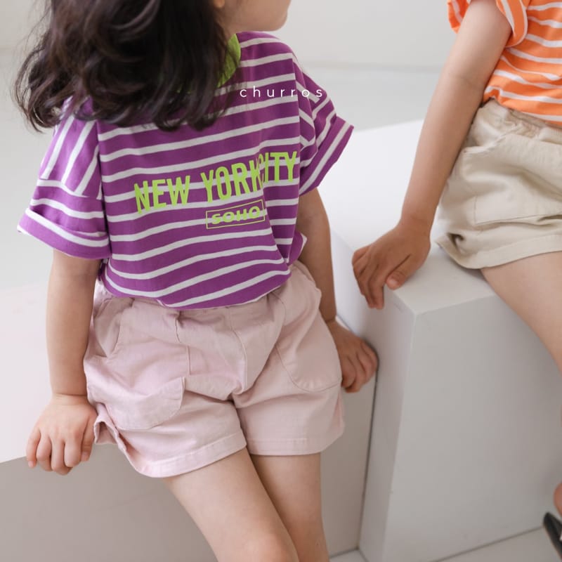 CHURROS - Korean Children Fashion - #Kfashion4kids - Soho Painting Stripes Tee - 9
