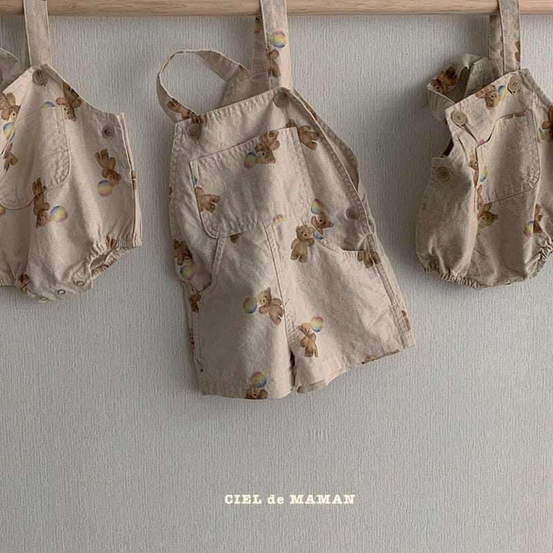 CIEL DE MAMAN - Korean Children Fashion - #Kfashion4kids - Bear Dungarees - 2