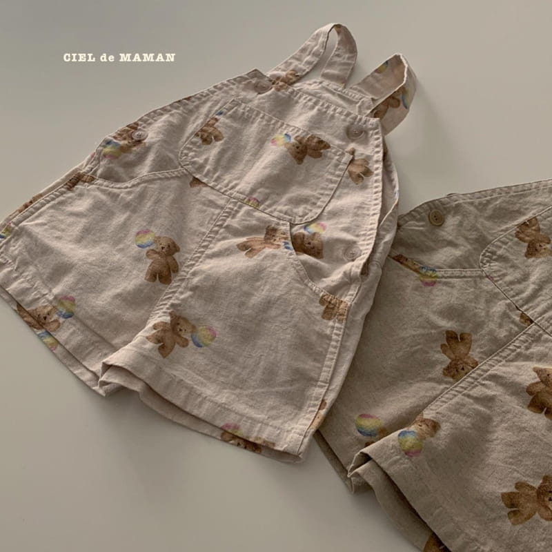 CIEL DE MAMAN - Korean Children Fashion - #Kfashion4kids - Bear Dungarees - 6