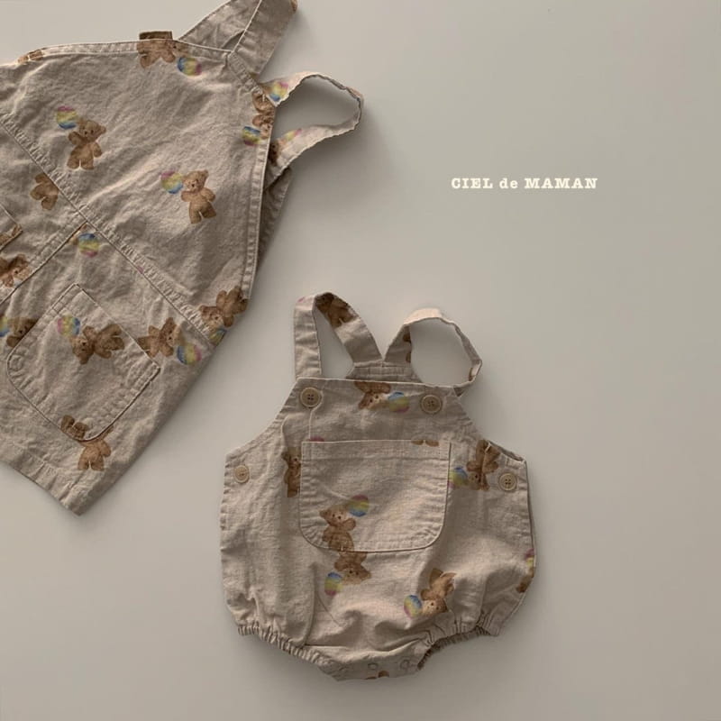 CIEL DE MAMAN - Korean Children Fashion - #Kfashion4kids - Bear Dungarees - 8