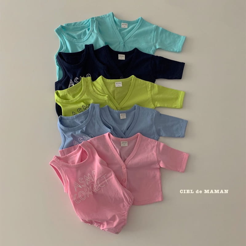 CIEL DE MAMAN - Korean Children Fashion - #Kfashion4kids - Summer Cardigan Bodysuit Set