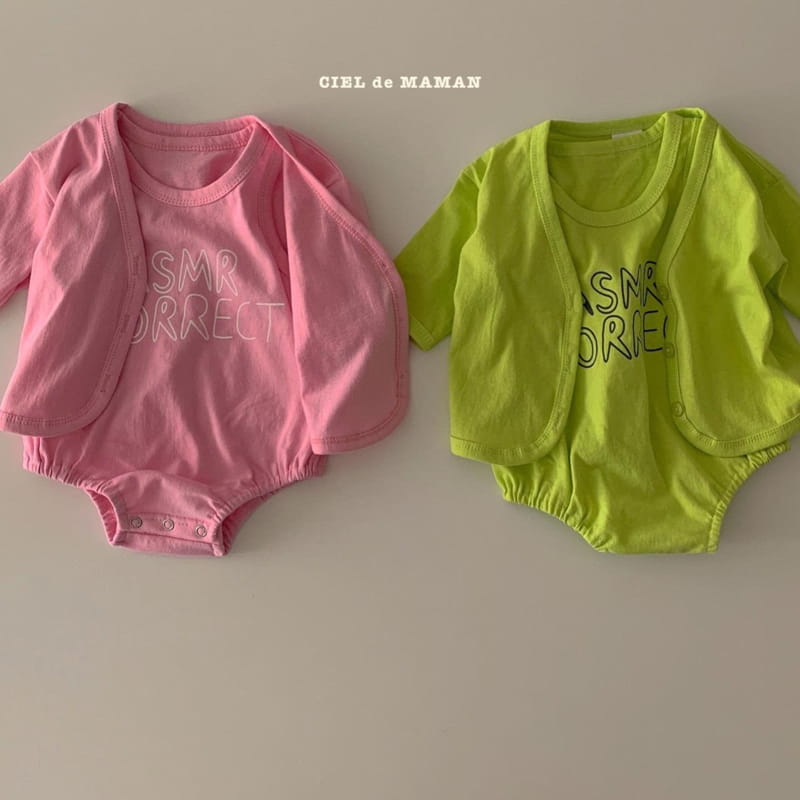 CIEL DE MAMAN - Korean Children Fashion - #Kfashion4kids - Summer Cardigan Bodysuit Set - 5