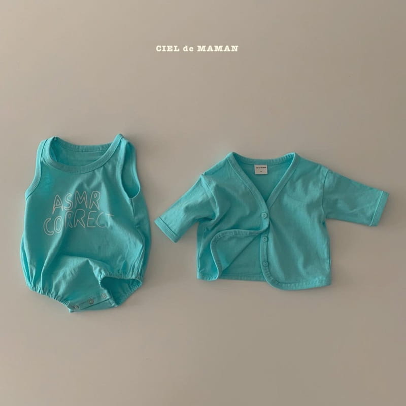 CIEL DE MAMAN - Korean Children Fashion - #Kfashion4kids - Summer Cardigan Bodysuit Set - 6