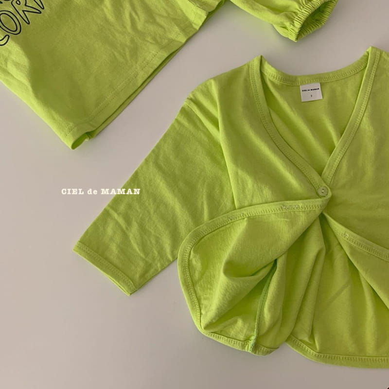 CIEL DE MAMAN - Korean Children Fashion - #Kfashion4kids - Summer Cardigan Sleeveless Bottom Set - 6
