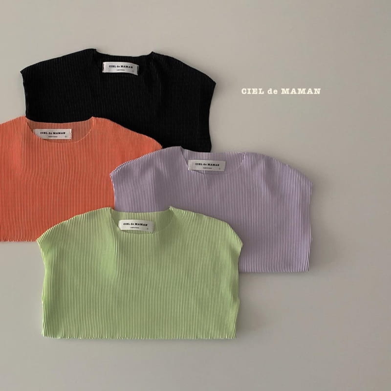 CIEL DE MAMAN - Korean Children Fashion - #Kfashion4kids - Mom Color Pleats Top Bottom Set - 3