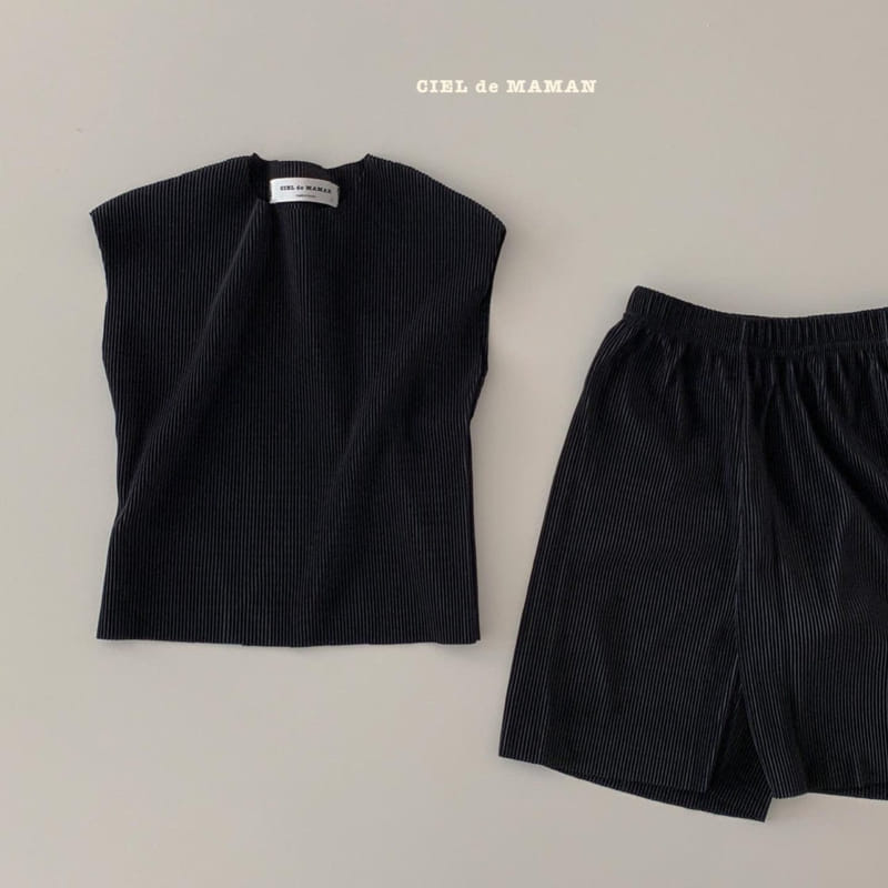 CIEL DE MAMAN - Korean Children Fashion - #Kfashion4kids - Mom Color Pleats Top Bottom Set - 7