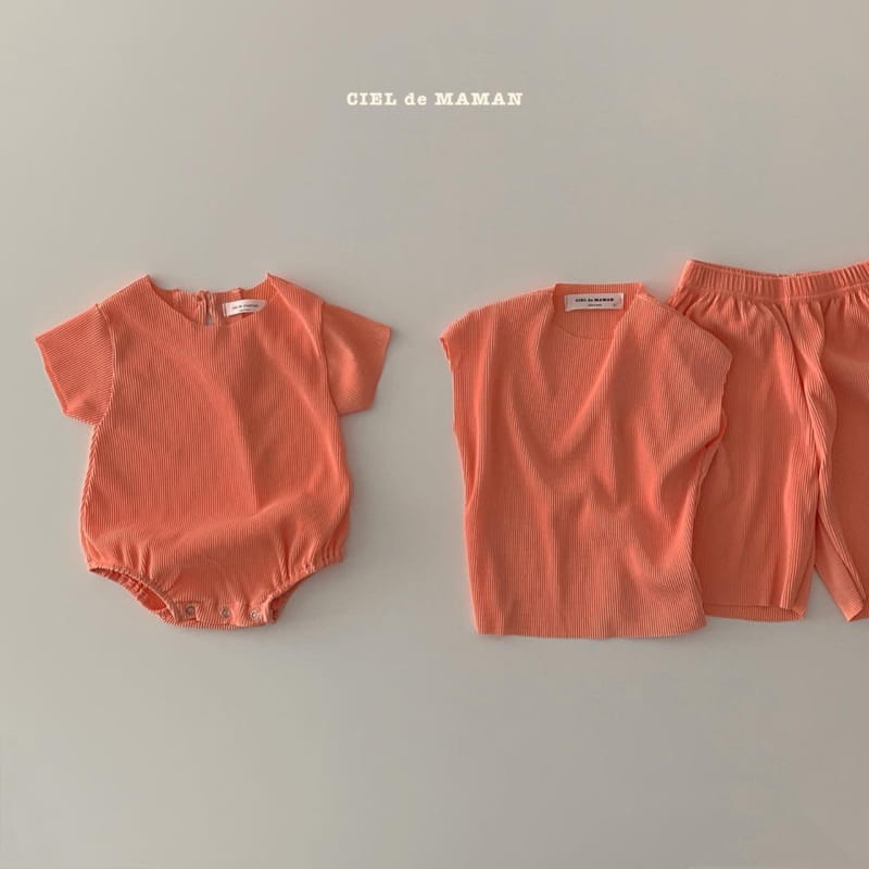 CIEL DE MAMAN - Korean Children Fashion - #Kfashion4kids - Mom Color Pleats Top Bottom Set - 8