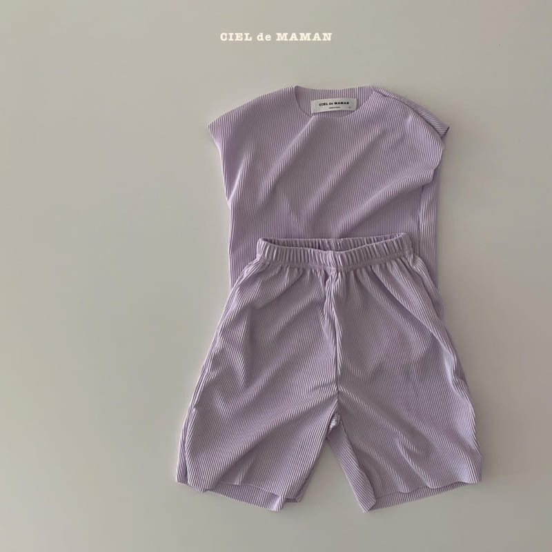 CIEL DE MAMAN - Korean Children Fashion - #Kfashion4kids - Color Pleats Top Bottom Set - 11
