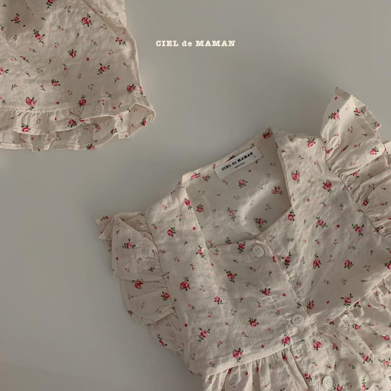 CIEL DE MAMAN - Korean Children Fashion - #Kfashion4kids - Mom Flower Top Bottom Set - 12