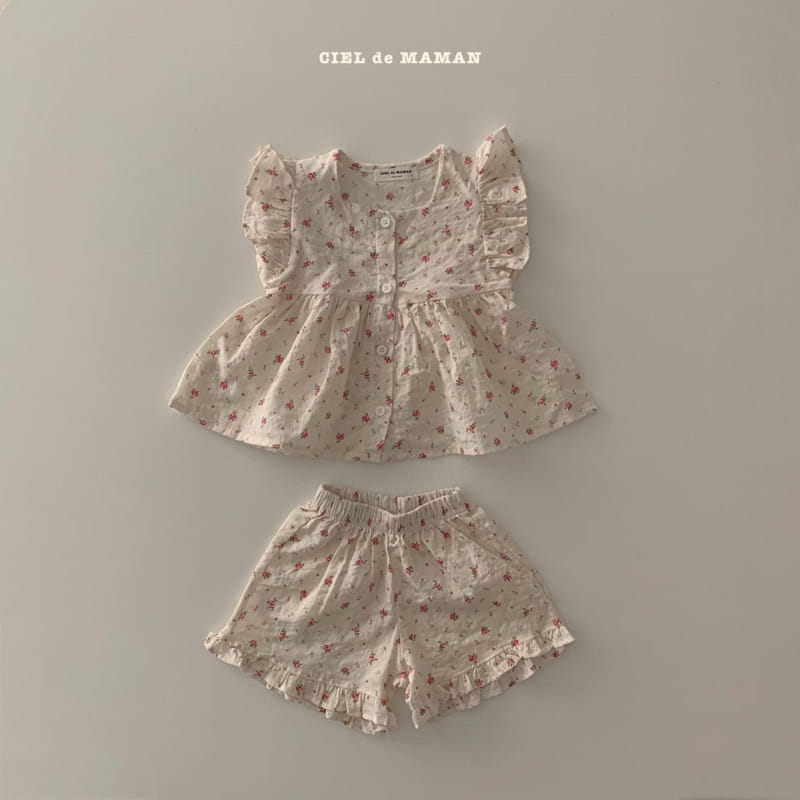 CIEL DE MAMAN - Korean Children Fashion - #Kfashion4kids - Mom Flower Top Bottom Set - 7