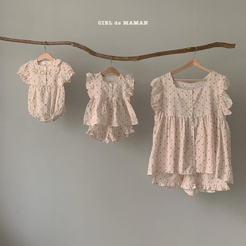 CIEL DE MAMAN - Korean Children Fashion - #Kfashion4kids - Flower Top Bottom Set - 10