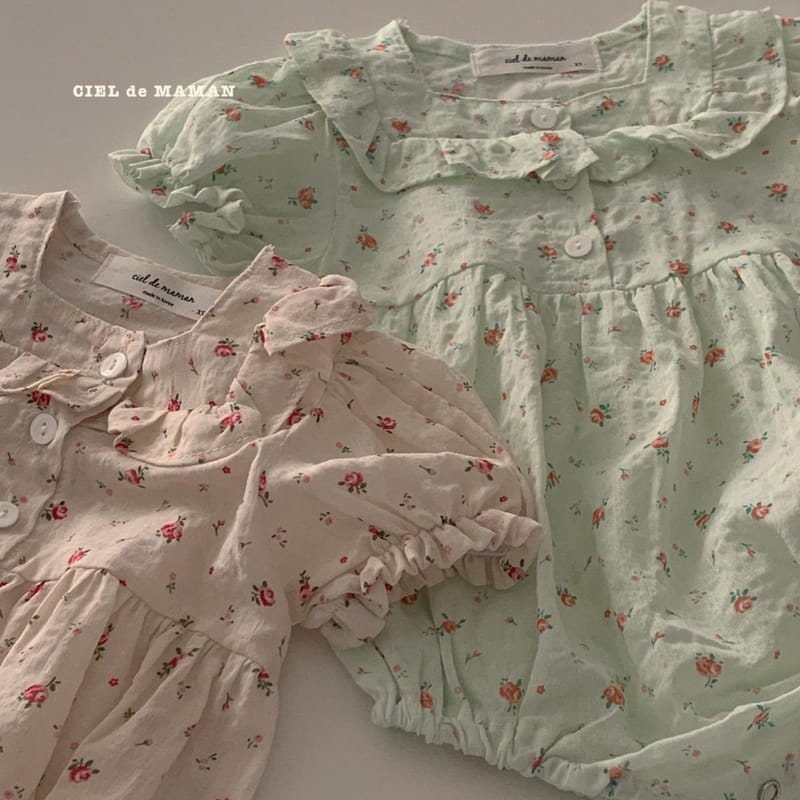 CIEL DE MAMAN - Korean Children Fashion - #Kfashion4kids - Flower Bodysuit - 9