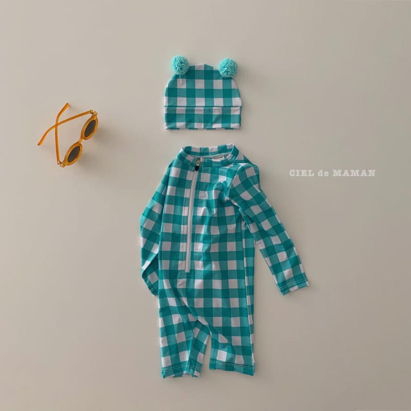 CIEL DE MAMAN - Korean Children Fashion - #Kfashion4kids - Check Swimwear - 4