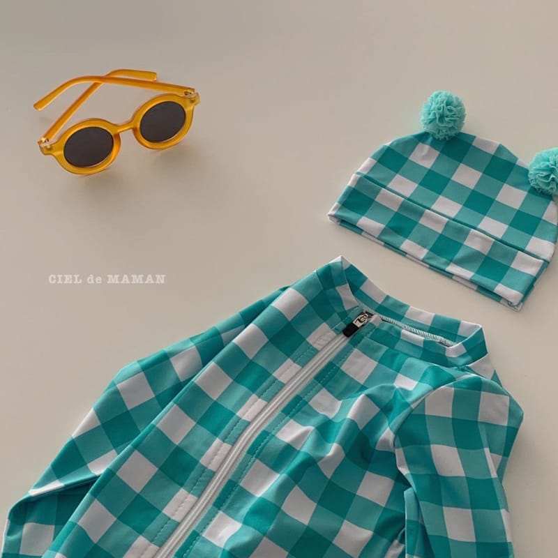 CIEL DE MAMAN - Korean Children Fashion - #Kfashion4kids - Check Swimwear - 5