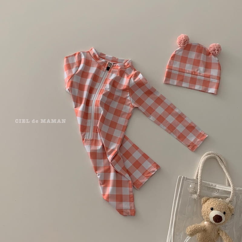 CIEL DE MAMAN - Korean Children Fashion - #Kfashion4kids - Check Swimwear - 8