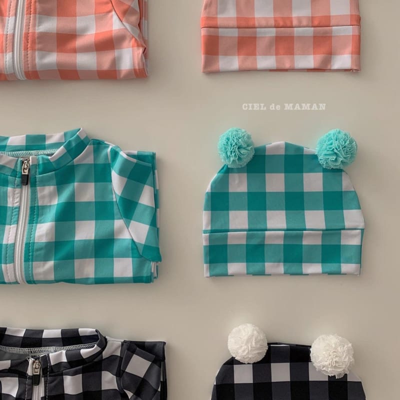 CIEL DE MAMAN - Korean Children Fashion - #Kfashion4kids - Check Swimwear - 9