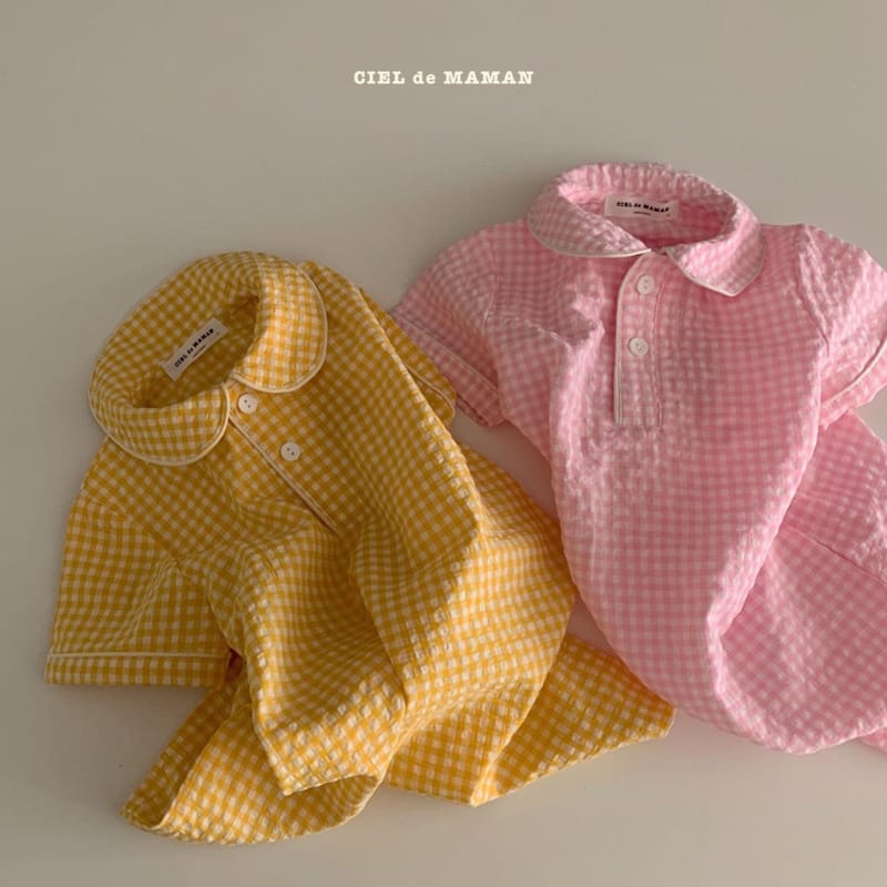 CIEL DE MAMAN - Korean Children Fashion - #Kfashion4kids - Bebe Check Pajamas - 3