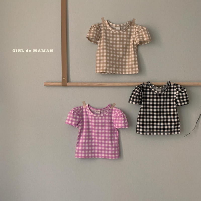 CIEL DE MAMAN - Korean Children Fashion - #Kfashion4kids - Check Princess Tee