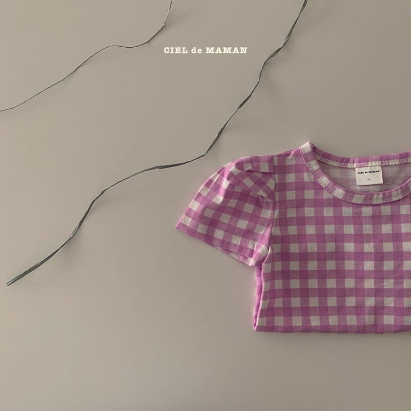 CIEL DE MAMAN - Korean Children Fashion - #Kfashion4kids - Check Princess Tee - 2